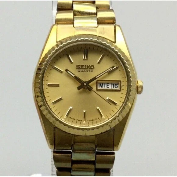Seiko Texas Woman’s University Quartz Watch Gold Dial Date TWU Ladies Watch Seiko | Accessories | Seiko Date Day Wrist Watch Two Tone  main image 2